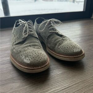 Men's Suede Oxford Shoes - Gray